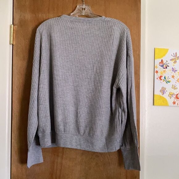 For the Republic waffle Crew Neck Puffer Sleeves - Picture 7 of 8